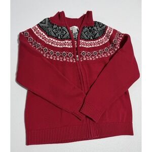 Christopher and Banks Multi Colored Full Zip Long Sleeve Cardigan Sweater Size S